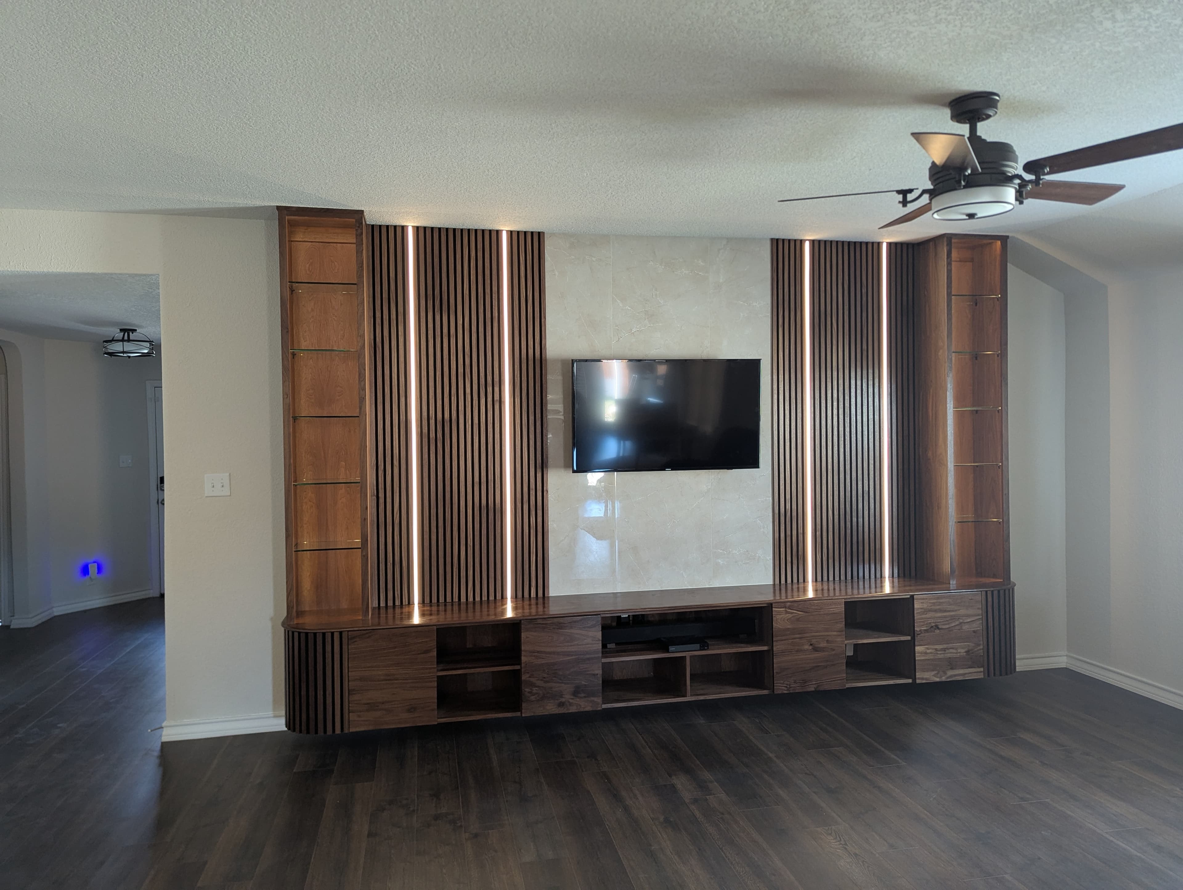 Walnut Media Wall, Room View in Alamo Ranch, San Antonio, TX