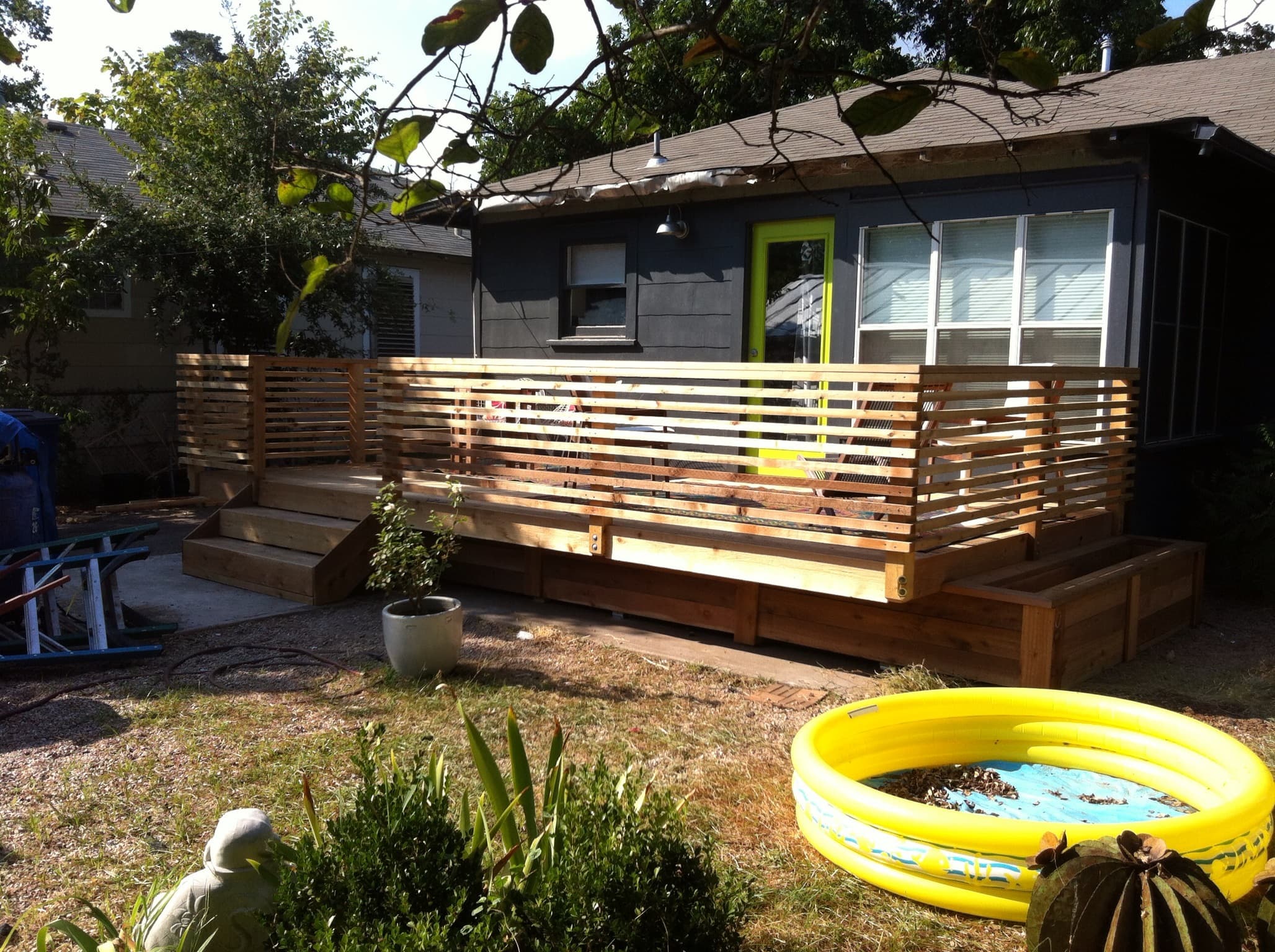 Professional outdoor living project featuring horz balusters
