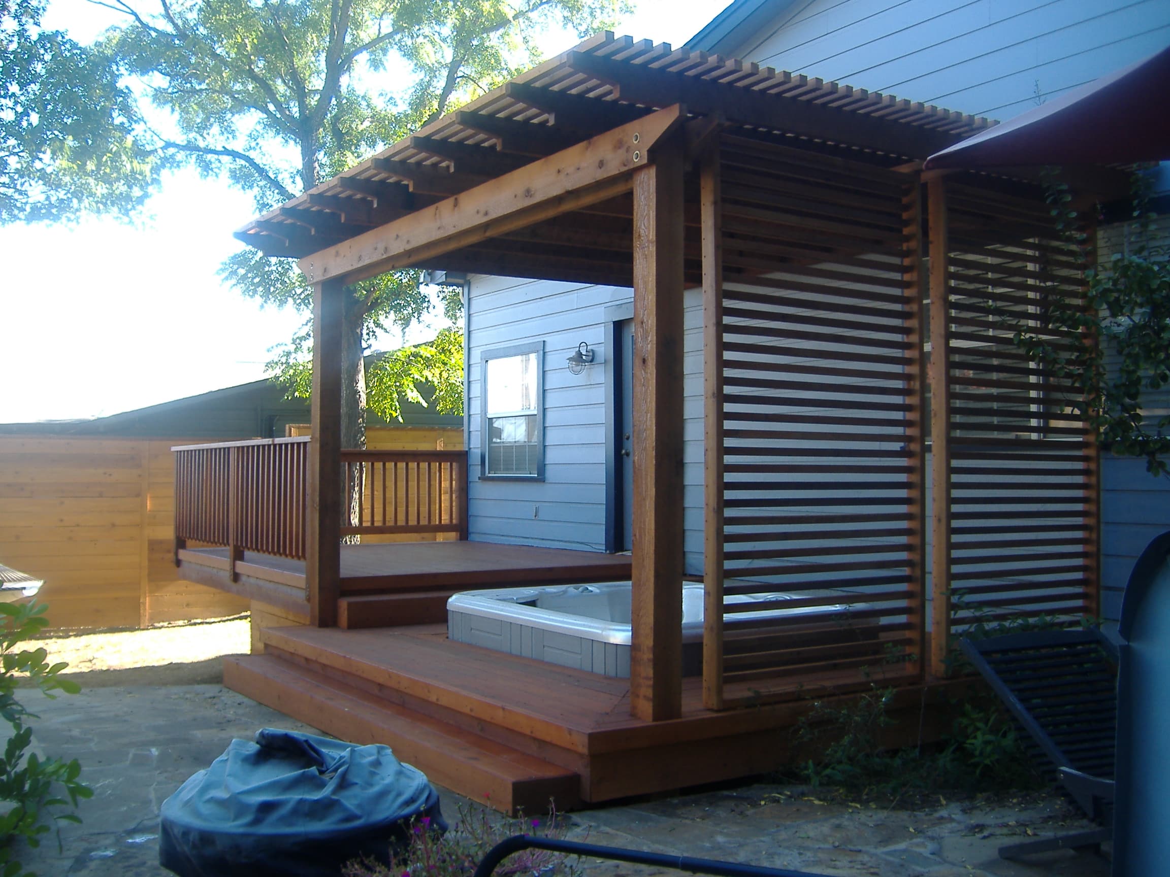 Professional outdoor living project featuring spa deck 2