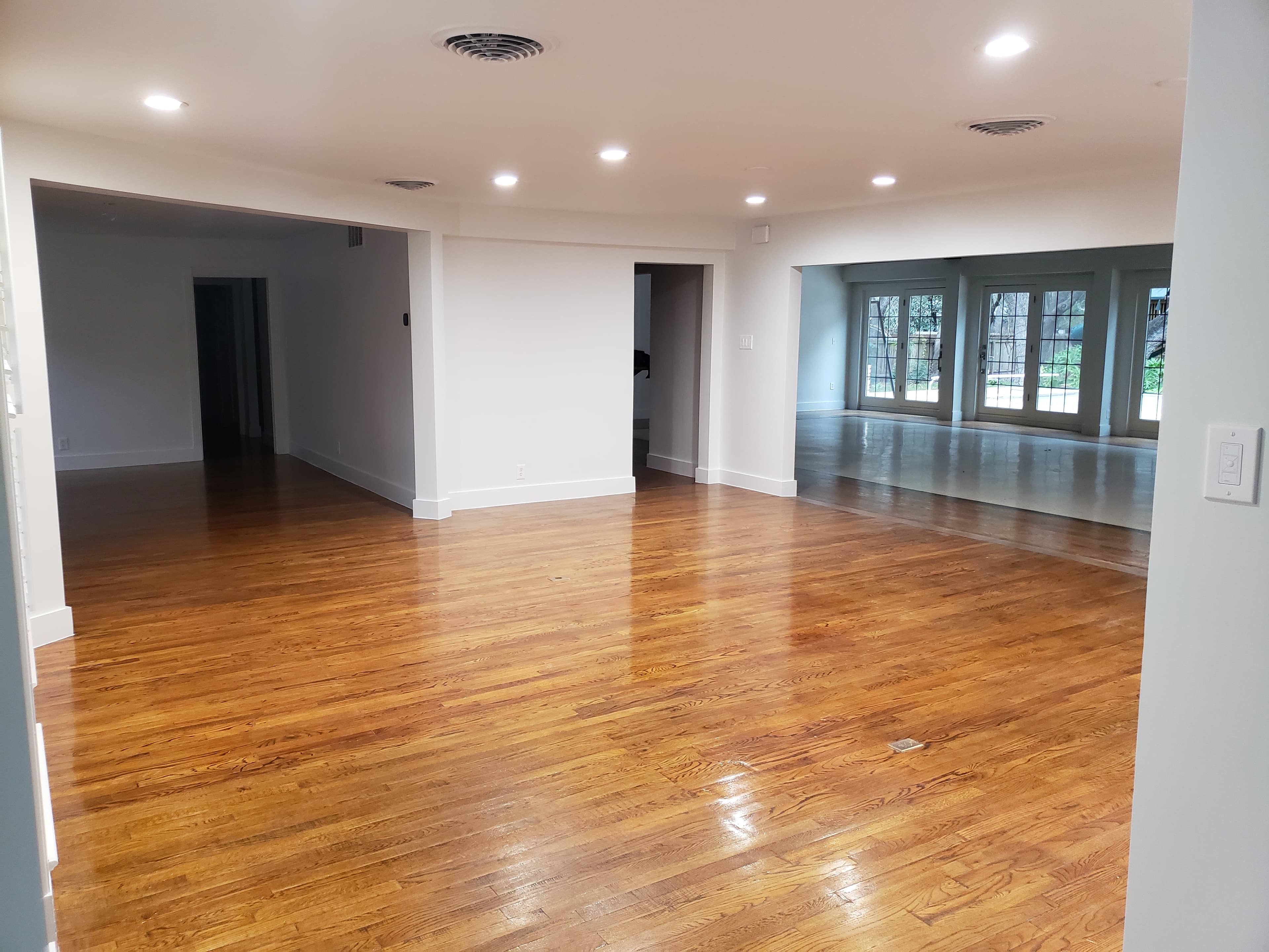 Professional whole home remodel project featuring hardwood floor installation home renovation