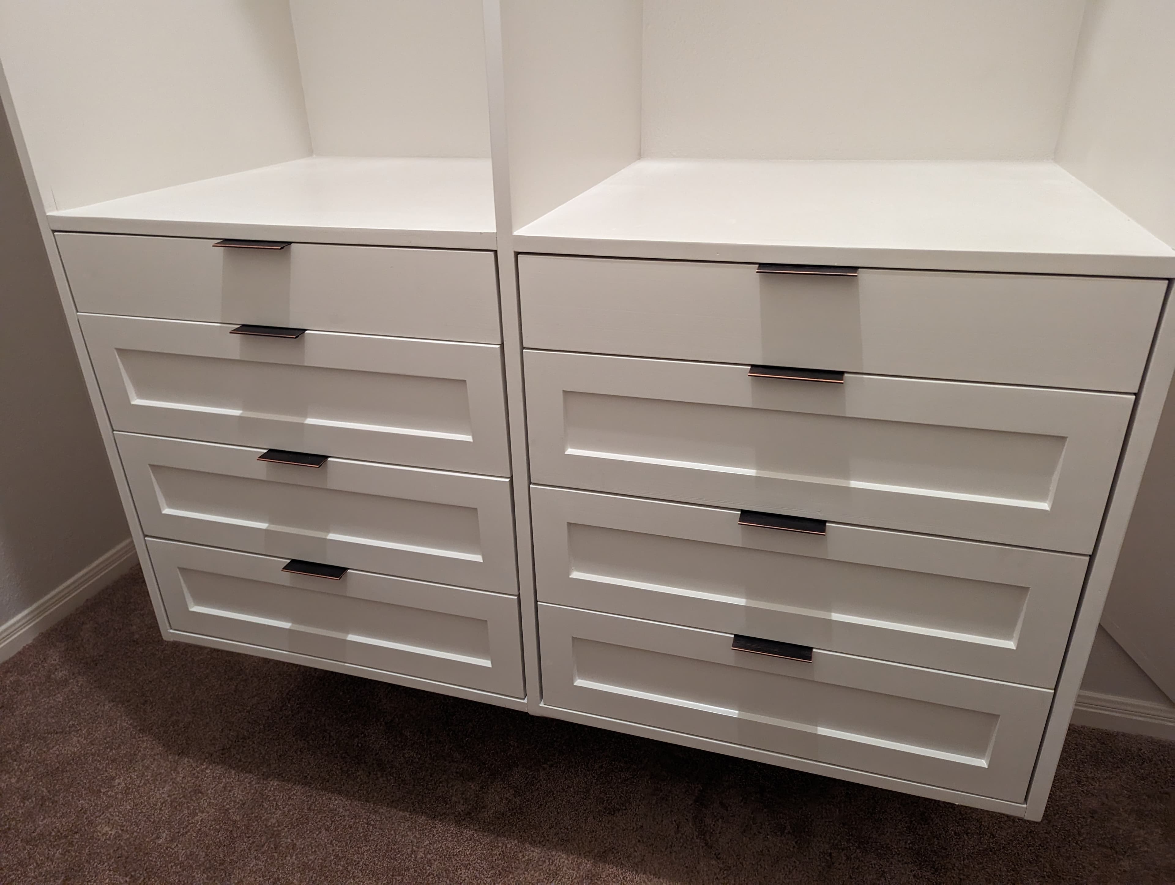 Custom Closet Built-In Drawer Banks in Stone Oak, San Antonio, TX