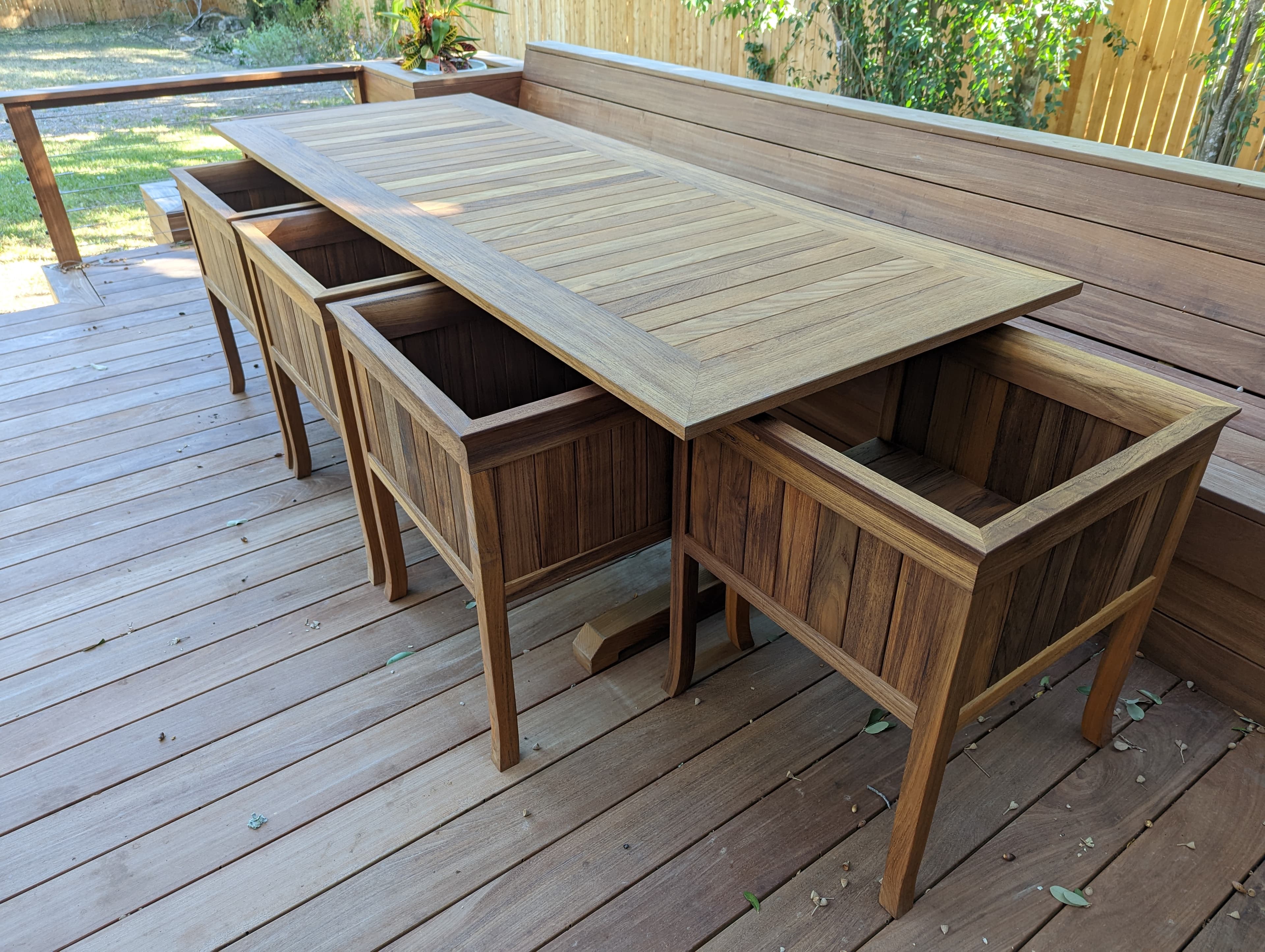 Custom Outdoor Teak Dining Table - Image 2