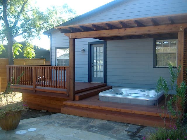 Deck and Pergola with Built in Spa